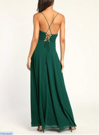 Sexy Halter Backless Maxi Formal Dress