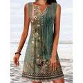 Kristie Minimalist Floral Elegance V Neck Mini Swim Dress Boutique Collection