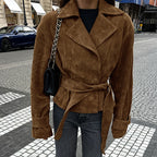Hareem Suede Double-Breasted Jacket