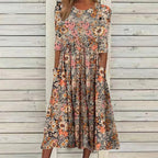 Quinn Pocketed Floral Boho Midi Dress FINAL