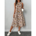 Paulina Exclusive Women's Floral Midi Summer Dress Elevated Occasion Wear