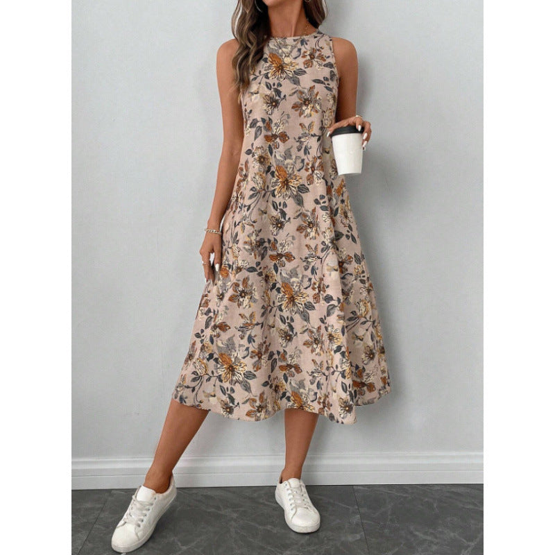 Paulina Exclusive Women's Floral Midi Summer Dress Elevated Occasion Wear