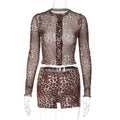 Britain Leopard Mesh Short Set