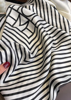Harper Lines - Monochrome Chevron Silk Scarf