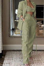 Street cargo pants Suit