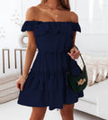 Inca Smocked Off The Shoulder Dress Purple FINAL