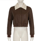 Taylynn Retro Faux Leather Jacket