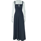 Mid Length Corset Elegant Slit Lace up Casual Dress