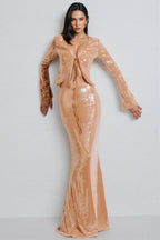 Jacksda Sequined Fishtail Maxi Dress Set