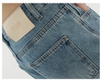 Vintage Distressed And Dirt-Dyed Patchwork Wide-Leg Jeans