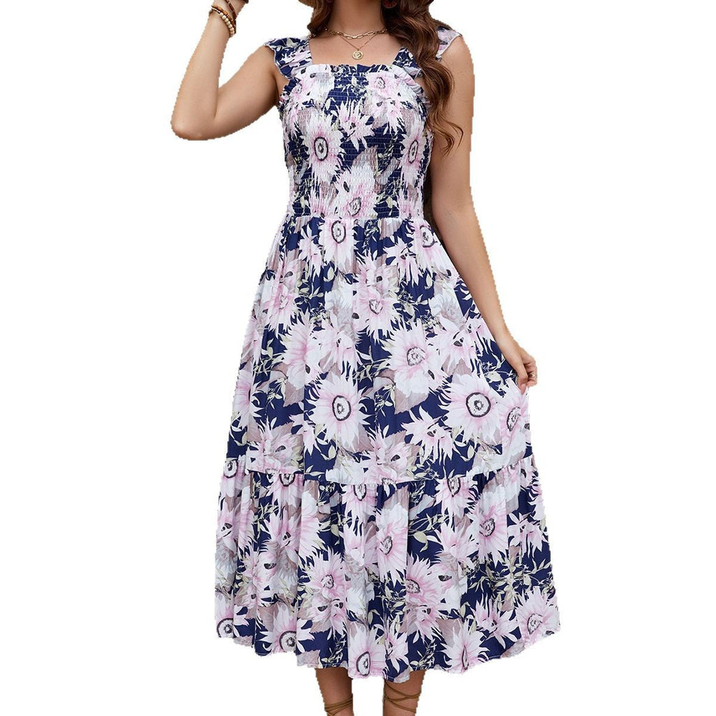 Fabiana Premium Women's Floral Ruffle Maxi Dress Boutique Collection