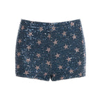 Laikynn Blue Sequin Shorts