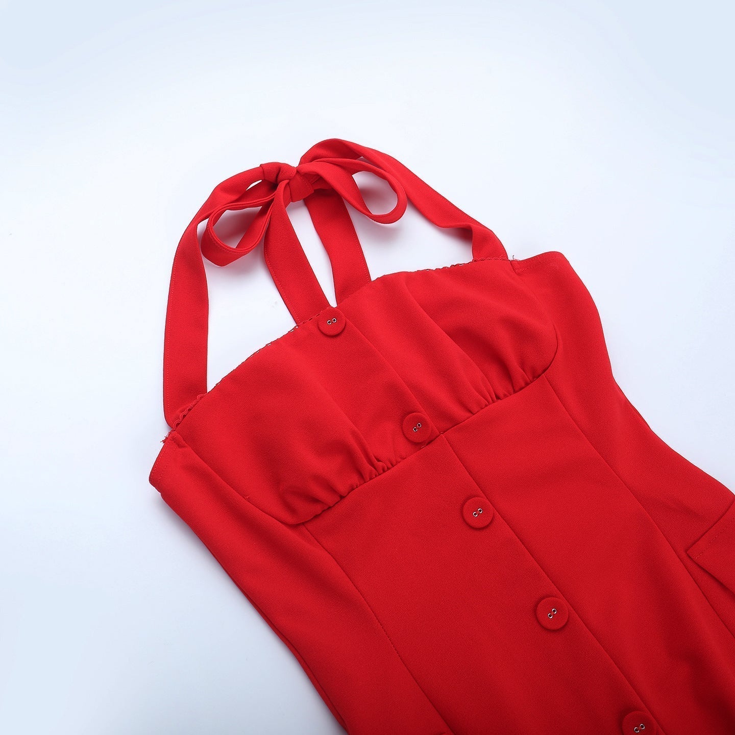 Carnes Midi Dress Red