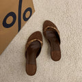 Hayven Retro Rivet Stiletto Sandals