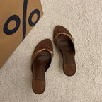 Hayven Retro Rivet Stiletto Sandals