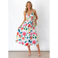 Fresh Sweet Digital Floral Printing Slip Dress
