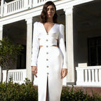 White French Slimming High Grade Retro Dress Knitted Slim Fit Wear Summer
