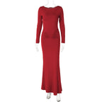 Mildred Pleated Long Sleeve Dress