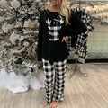 Festive Cozy Printed Comfortable LongSleeve Warm Stylish Christmas Casual Suit