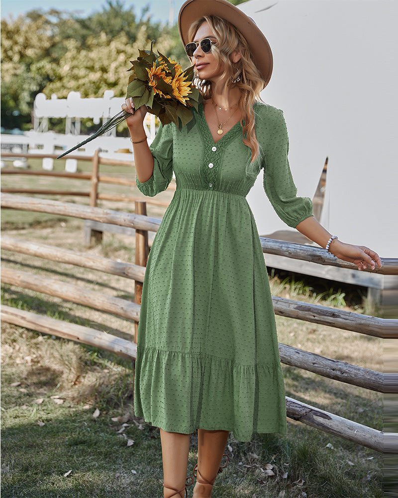 Yunay Satin Boho Maxi Dress Sage