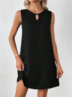 Liliana Statement Women's a Line Dress with Chic Keyhole Neckline Silhouette Collection