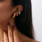 Abstract Spiral Cuff No Piercing Earrings