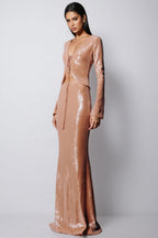 Jacksda Sequined Fishtail Maxi Dress Set