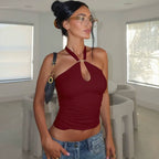 Lahna Halter Backless Crop Top
