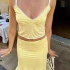 Bliss Ruffle Hem Skirt Set