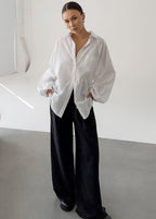 Elara – Oversized Cotton Button-Up Shirt