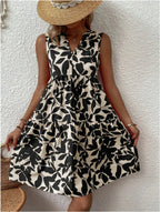 Julieta Effortless Women's a Line Sleeveless Summer Dress with V Neck Design Chic Silhouette Collection