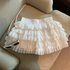 Maeleigh Lace Tiered Mini Skirt