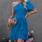 Nora Luxe One Shoulder Mini Dress Boutique Collection