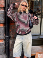 Brooklin Contrast Polo Collar Top