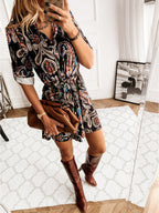 Ridgewood Printed Button Down Shirt Dress FINAL