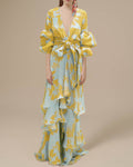 Erica Boutique Printed Chiffon Party Dress Evening Wear Edit