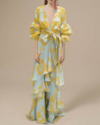 Erica Boutique Printed Chiffon Party Dress Evening Wear Edit