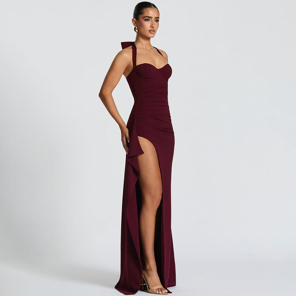 Nekoda Maxi Dress Maroon