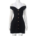 Kalilah Halter Contrast Mini Dress