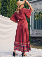 Jayleen Printed Smocked Midi Dress FINAL