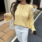 Sariya Solid Knit Crewneck Sweater