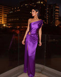 DressBetty - Oblique Shoulder Evening Dress
