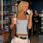 Ena Gingham Corset Top