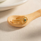 Evil Eye Gold Plated Stainless Steel Ring