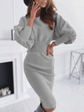 Call Me Angel Textured Satin Dress Charcoal FINAL
