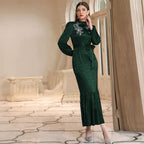 Oblique Shoulder off Shoulder Slim High Waist Maxi Dress for