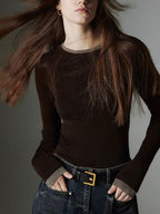 Contrast Trim Long Sleeve T-Shirt