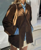 Koa Lapel Faux Leather Jacket