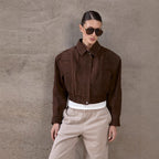 Star Lapel Crop Jacket