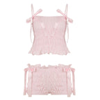 Zaire Bow Pleated Short Set